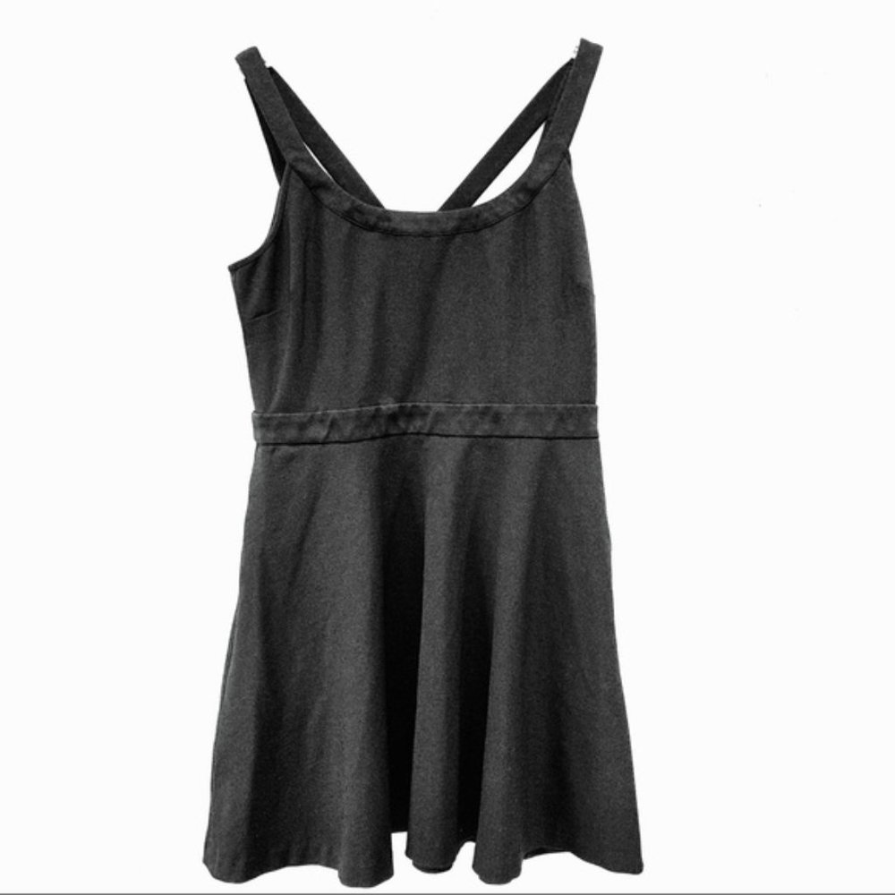 Banana Republic Black Flare MIDI Dress (size: 14)